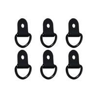 2/4/6pcs Black D Shape Pull Hook Tie Down Anchors Ring Iron Stainless Steel Cargo(6pcs)