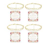 2/4/6PCS Bridesmaid Bracelet Bridesmaid Proposal Gifts Gold Love Knot Bracelet for Women I Can't Tie The Knots Without You Will You Be My Bridesmaids Gifts, Alloy, no gemstone