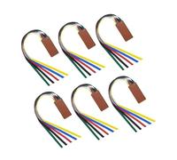 2/4 / 6Pcs Colorful Ribbons Bookmarks Leather Bible Bookmarks with Tassels Ribbon Page Book Marker for Daily Reading Sturdy Bible Page Holders with Tassels