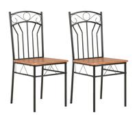 2/4/6x Dining Chairs Brown MDF Side End Kitchen Furniture Dining Chair vidaXL