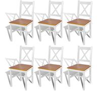 2/4/6x Dining Chairs Wood Kitchen Furniture Seat Set Multi Colours vidaXL
