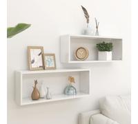 2/4/6x Wall Shelves Engineered Wood Floating Shelf Multi Colours/Sizes vidaXL