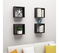 vidaXL 6x Wall Cube Shelves White Storage Wall Hanging Floating Shelf Unit