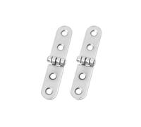 2/4/8/12/20PCS 180 Degree Foldable Rounded Corner Hinge Flap Screw-On Hinges for Sewing Machine Cabinet Bedframe Furniture Hardware(8PCS)