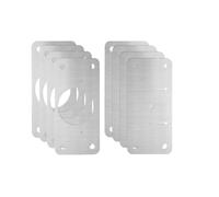 2/4/8/16PCS Cabinet Hinge Repair Plates Kit Stainless Steel Kitchen Cupboard Door Mounting Fixing Plate with Hole Hardware Accessories(8PCS)