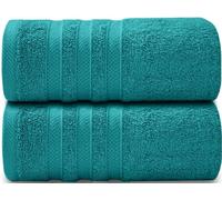 2, 4 & 8 Pack Luxury Super Jumbo Bath Sheets Pure Egyptian Cotton -100 x 200 cm- Extra Large Big Bath Sheets Soft High Absorbent Hotel Spa XL Towels Set (2, Teal)