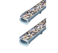2 4 8 Pack Stainless Steel Trench and Channel Drain Kit - Efficient Outdoor Drainage Solution(2pcs 100x25x30cm)