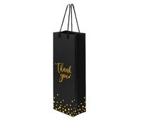 2/4/8 Pack Wine Gift Bag Champagne Thank You, Wedding, Birthday, Christmas And New Year Gift Party Supplies(Black,4PCS_12X9X36CM)