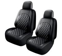 2/4 / 9PCS Breathable Covers PU Leather Double Stitched Diamonds Pattern for Sedan SUV All Season Use Stone Thread Seat Covers