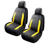 2/4 / 9PCS Breathable Covers PU Leather Double Stitched Diamonds Pattern for Sedan SUV All Season Use Stone Thread Seat Covers
