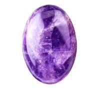 2.4" Amethyst Crystal, Pocket Palm Healing Crystals, Healing Crystal Gemstones, Nature Purple Reiki Spiritual Energy Crystals Worry Stone for Anxiety Stress Relief Meditation Massage