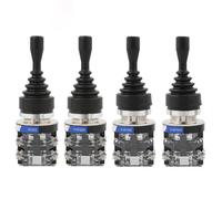 2/4 Directions Momentary/Self-locking Monolever Joystick Switch Transparent Black HKA1-41Z02/41Z04/41Y02/41Y04 1pcs(HKA1-41Z04 Momentary)
