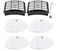 2+4 Filter Replacement Set for Shark Navigator Lift-Away Upright Vacuum Cleaners - Compatible with NV350, NV351, NV352, NV355, NV356, NV360, NV370, UV440, UV540 - Compare to XFF350 & XHF350
