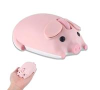 2.4 GHz Wireless Mouse (Bluetooth + USB), Pig Animal Shape, Cute Wireless with 1 x AA Battery (Excluded), 1200 DPI Wireless Bluetooth Mouse, Suitable for PC, Laptop, Children's Gift (Pink)