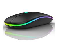 2.4 GHZ Wireless RGB Mouse with USB - Noiseless Mini LED Wireless Mouse- Wireless multi-color light Mouse for PC/Tablet/Laptop- 3 DPI Adjustable Bluetooth- Portable Optical Scroll Design