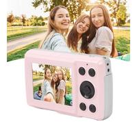 2.4 In Portable Camera, 16X Digital Zoom 1080P 16MP Auto Focus Multi Axis Stabilization Digital Camera for Photography Video for Kids Teens Adults (Pink)