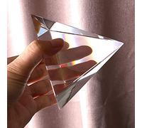 2.4 inch Clear Crystal Pyramid Prism,Glass Table Paperweight with Gift Box,Lens for Light Spectrum Rainbows