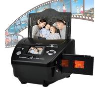 2.4" LCD Film & Slide Scanner, 16MP Negatives Scanner, Converts 35mm/135 Slides & Negatives To Digital JPEG Photos, 16 Mega Pixels, High Resolution Slide Viewer, for Home, Photo Studio