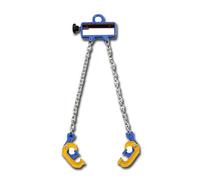2/4 Leg Chain Sling for Lifting, 20in Length Barrel Lifting Device with Grab Hooks, Residential Drum Grabber Easier and Safer to Carry Oil Drums(B-2leg-Load 1Ton/2200LBS)