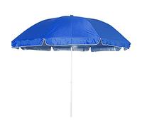 2.4 M/7.9 ft Metal Beach Umbrella Parasol, Octagonal Cever Sunny/Rainy Fishing Sun Shade Easy to Open Protective for Outdoor Garden Terrace Patio Tilting Canopy Shelter,Blue
