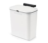 2.4 n Hanging Trash Can with Lid 9L Waste Bin for Kitchen RV Laundry Home Office Space Saving Cabinet Door Trash Container Easy to Install