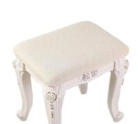 2/4 Pack Elastic Rectangle Bar Stool Covers Stretch Vanity Stool Cover Jacquard Chair Seat Slipcovers Counter Stool Cover Saddle Seat Covers Washable for Wooden Metal Bench