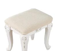 2/4 Pack Elastic Rectangle Bar Stool Covers Stretch Vanity Stool Cover Jacquard Chair Seat Slipcovers Counter Stool Cover Saddle Seat Covers Washable for Wooden Metal Bench