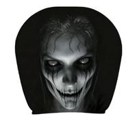 2/4 Pack Ghost Face Headrest Covers, Scary Headrest Covers for Cars Funny Headrest Covers for Cars Elastic Washable Halloween Car Decor for Auto Truck SUV Interior Decoration