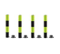2/4 Pack Traffic Safety Cones with LED Flashing Beacon Durable Steel Parking Bollards for Pedestrian Control Road Safety BarriersIdeal for Crowd Management