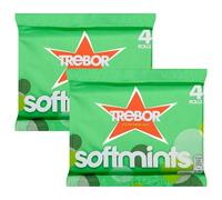 2 × 4 Packs (8 Rolls) Softmints Peppermint Mints Multipack - Chewy Mint Sweets for Fresh Breath - Pocket-Friendly Breath Fresheners