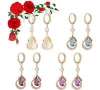 2/4 pairs Lymph Flow Magnetogen Earrings, Acupuncture Earrings Lymphatic Earrings for Women, ymphvity Drainage Acupuncture Slimming Hoop Earrings (4 pairs)