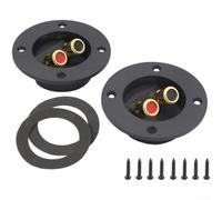 2/4 PCS Car Speaker Terminal Cup Boxes with Push Type Gold Plated Terminals for Effective Vehicle Audio System Wiring (Set Of 2)