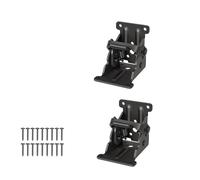 2/4 PCS Folding Leg Hinge Bracket, 0-90-180 Degree Foldable Support Bracket Self-Locking Hinge with Screws(Black-2pc)