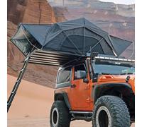 2-4 Person Waterproof Car Roof Tent, Hard Shell Rooftop Tent, Quick Setup, 360° Ventilation, for SUV Truck Camping Overlanding(Black,S)