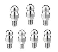 2/4 piece Functional Split Sewer Nozzle kit, 1 Front + 6 Rear high Pressure 5000PSI Stainless Steel Drain nozzles for Different clogged Sewer Cleaning 14mm（0.55in） 2pcs Front 1 Back 6