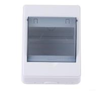 2-4 Way Indoor Circuit Breaker Box DIN for rail Mount ABS Plastic Electrical Junction Box White Grey Cover Transparent Lid Distribution Box for 2-4 for mcb Units Wall Mounted Consumer Unit Enclosure