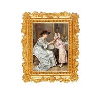 2.4 X 1.8inch Gold Vintage Picture Frames, Antique Small Picture Frames | Ornate Gold Vintage Frames With Hooks and Easel Stand Mini Vintages Frames Victorian Decor for Gallery Wall and Tabletop