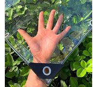 SDFVSDF Plant cover Transparent Tarpaulin- Waterproof PVC Plastic Tarp with Eyelets, Flower Plant Sheet Covers Rainproof, 400g/m² (Size : 2.4m×5m)