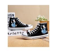 (2, 40) Princess Frozen Girls Student High Top Canvas Shoes Children's Sports Casual Shoes
