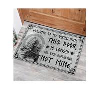 (2, 40cmx60cm) Viking Welcome To My Viking Home Please Remember House Doormat Non Slip Door Floor Mats Decor Porch Doormat