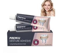 2 * 40G Secure Denture Adhesive,Thermoplastic Dental Glue for Teeth,Long-Lasting Tooth Glue Repair Kit,Comfortable Non-Glu/e Cream for Full & Partial Dentures