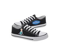 (图案2, 42) 2025 cartoon Frozen princess print high-top canvas shoes for students, men and women
