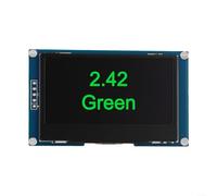 2.42 Inch for oled Display Module 128x64 SSD1309 Driver I2C/SPI Interface Wide Temp -40°C to 85°C Low Power 3.3V Screen for Arduino for raspberry Pi DIY Projects(4-pin green)