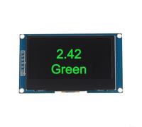2.42 Inch for oled Display Module 128x64 SSD1309 Driver I2C/SPI Interface Wide Temp -40°C to 85°C Low Power 3.3V Screen for Arduino for raspberry Pi DIY Projects(7 pins of green)
