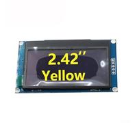 2.42 Inch For Oled Display Screen Using Ssd1309 Controller 128x64 Dots I2c Plus For Spi Connection For Inspection Tools Low Power Yellow(4-pin yellow)