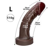 2.44" Large Glans Realistic Dildo - Manual Use, No Battery, Soft Silicone Penis Toy for Women, Men & Couples, Adult Intimacy Game