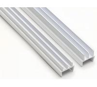 2.44M (8ft) long Clip on Vivarium Glass Runners Track Double Channel 4mm TOP & BOTTOM, 15 MM & 18 MM THICK WOOD, BLACK & WHITE TMW Profiles (White 15mm Top & Bottom, 2440mm long (8 ft))