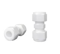 2-45mm 1/16-1" Inch Tube OD Compression Union PTFE Straight Equal Reducer Pipe Fitting Connector Lab(3-8mm)