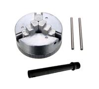 2" 45mm Three 3 Jaw Chuck 1.8~56mm /12~65mm Z011 Clamping for Lathe with Two Lock Rods M12x1mm Threaded Back Connecting Rod(Grey)