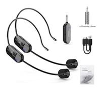 2.4G 2 Channels Wireless Headset Mic 50M 2.4G Channels suitable for Outdoor Clearer Sound Quality Fully Charge Is Only 2.5 Hours saving power and worry